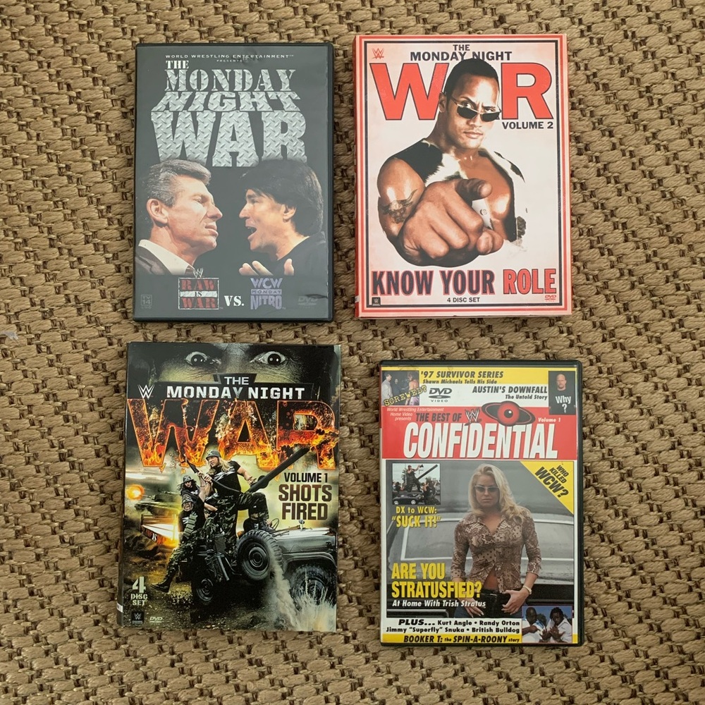 Bundle of “The Monday Night War” WWE DVDs 📀
